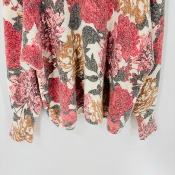 Joie Floral Sweater Size 3XL XXXL Multicolor Womens Soft Cozy Boxy Pullover - Picture 6 of 8
